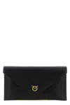 Pinko 'flat Mini' Wallet On Chain In Black