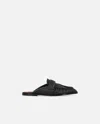 Pinko Naty Nappa Leather Flat Mules In Black