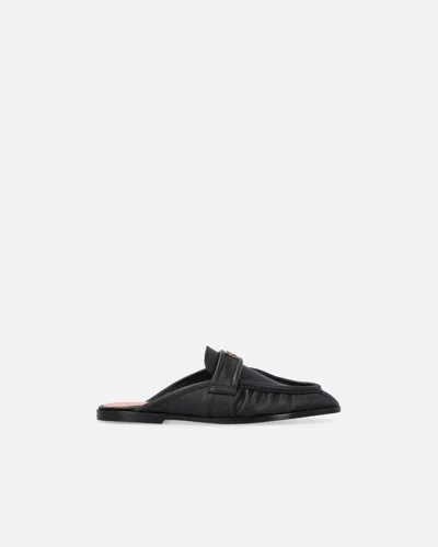 PINKO FLAT NAPPA LEATHER MULE MOCCASINS