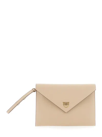 Pinko Flat Purse Handle Vitello In Sand