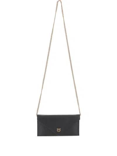 Pinko Black Mini Love Birds Flat Pochette