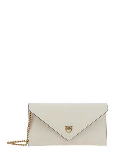 Pinko Flat Purse Mini Vitello Seta In Neutral