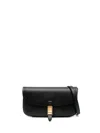 Pinko Mini Leather Crossbody Bag In Black