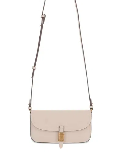 Pinko Flat Saddle Bag In Sand