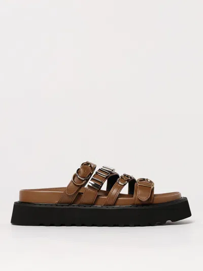 Pinko Flat Sandals  Woman Color Brown