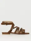 Pinko Flat Sandals  Woman Color Brown In Brown