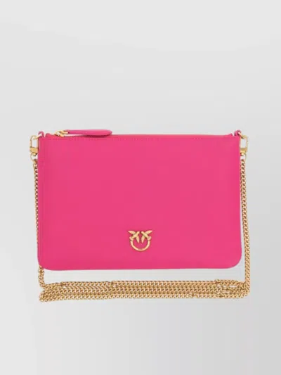 Pinko Flat Seta Chain Strap Purses & Cardholders In Pink & Purple