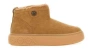 Pinko Beige Suede Platform Boots In Brown