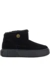 Pinko Black Boots With Shearling Lining In Multi