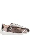Pinko Reby 10 Mirror Fabric Sneakers With Sequins In Multi