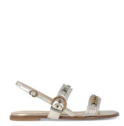 Pinko Flat Shoes Platinum In Multi