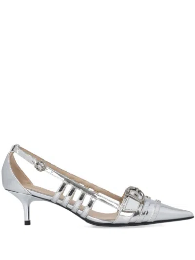 Pinko Flat Shoes In Silver