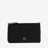 Pinko Flat Shoulder Bag Made Of Raffia