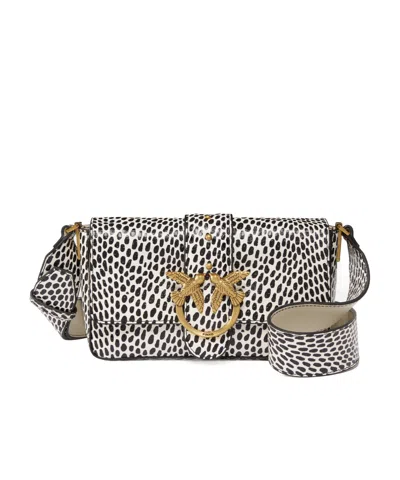 Pinko Flip Shoulder Bag In Black