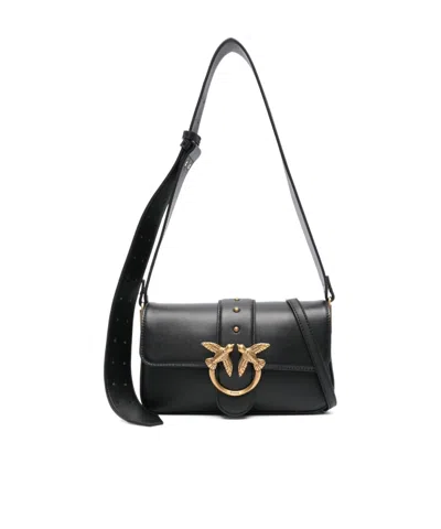 Pinko Flip Shoulder Bag In Black