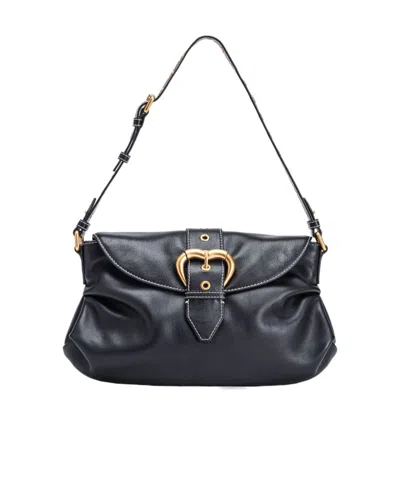 Pinko Flip Shoulder Bag In Black