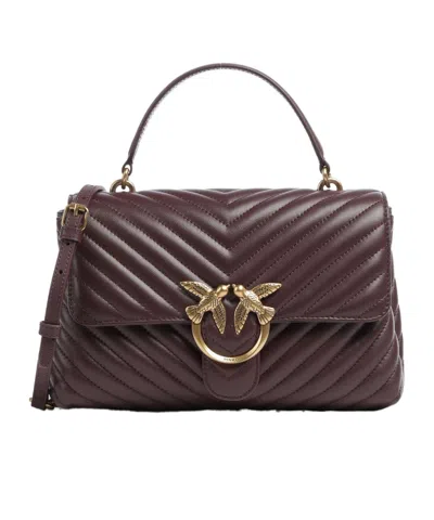 Pinko Flip Shoulder Bag In Black