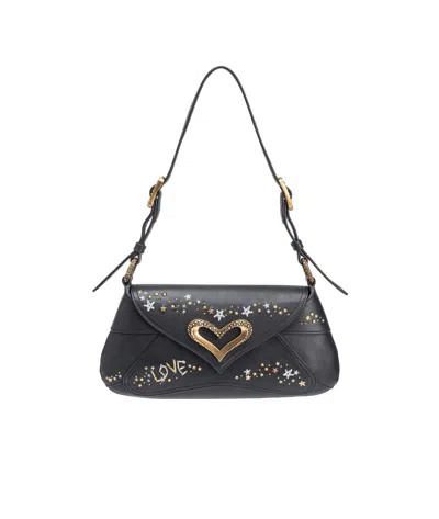 Pinko Flip Shoulder Bag In Black