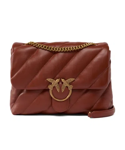 Pinko Flip Shoulder Bag In Brown