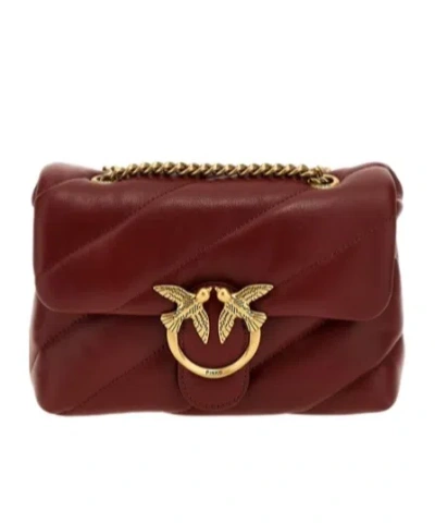 Pinko Flip Shoulder Bag In Brown