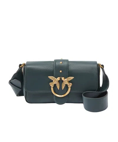 Pinko Flip Shoulder Bag In Green