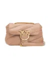 Pinko Flip Shoulder Bag In Nude