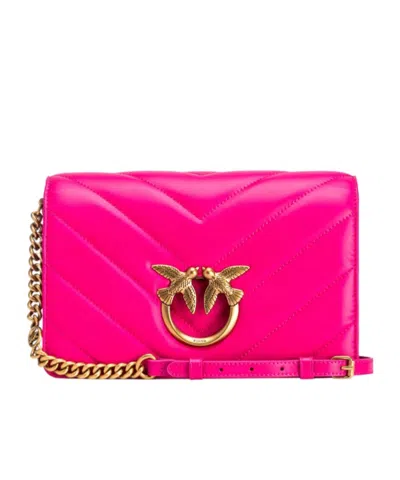 Pinko Flip Shoulder Bag In Pink