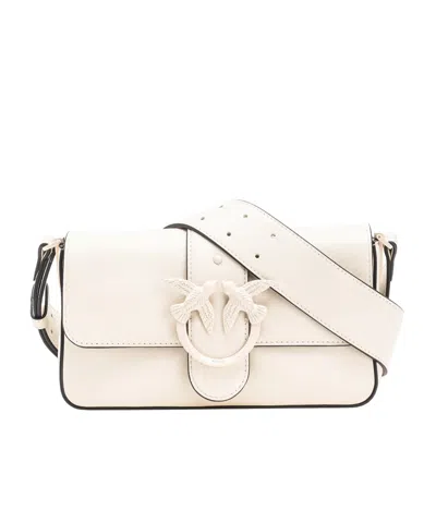 Pinko Flip Shoulder Bag In White