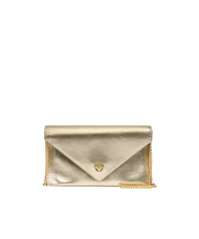 Pinko Flip Wallet In Gold