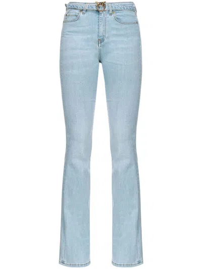 Pinko `flora` Flare Jeans In Blue