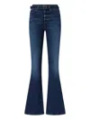 Pinko Flared Power Stretch Denim Jeans In Blue