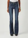 Pinko Power Stretch Denim Flared Jeans In Blue