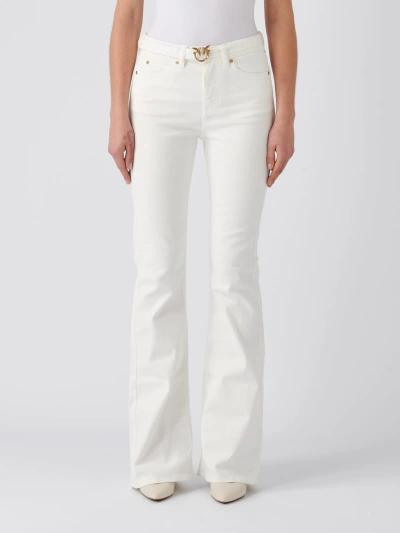 Pinko Flora Jeans In Bianco