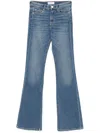 Pinko Comfortable Denim Blue Flared Jeans In Blue