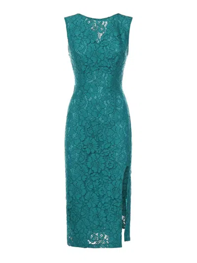 Pinko Vestido Midi - Verde In Blue