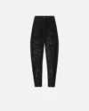 Pinko Floral Lace P-pants Trousers In Limo Black