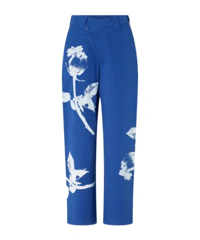 PINKO FLORAL-PRINT COTTON PANTS