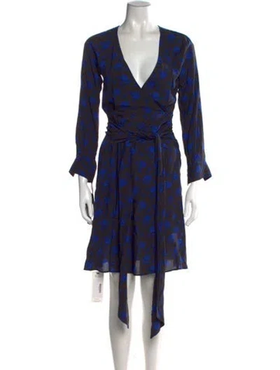 Pre-owned Pinko Floral Print Mini Dress W/ Tags In Black