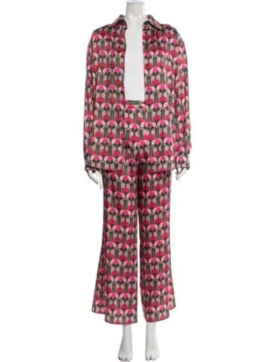 Pre-owned Pinko Floral Print Pant Set In Multi