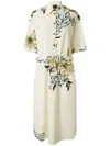 Pinko Floral-print Shirt Dress In White