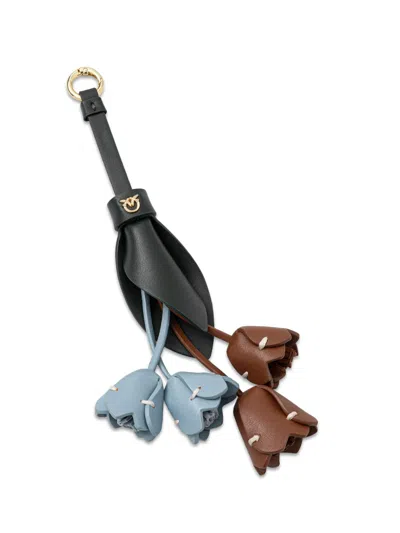 Pinko Floral-detail Love Birds Keyring In Multi