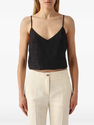 Pinko Floral-jacquard Camisole Top In Multi