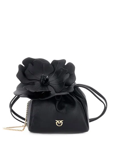Pinko Flower Pouch In Black