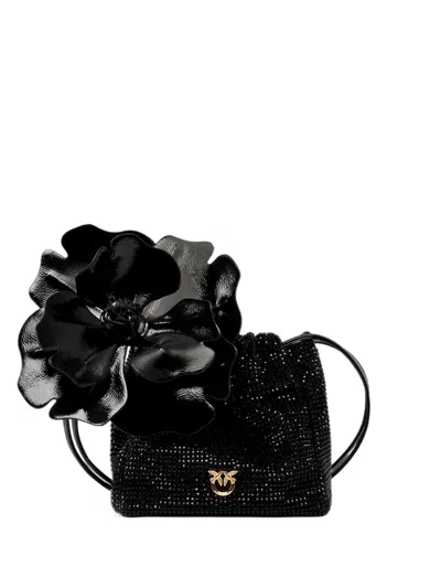 Pinko Flower Pouch In Black