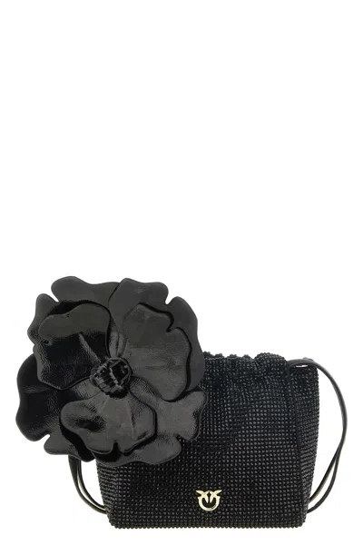 Pinko 'flower' Pouch In Black