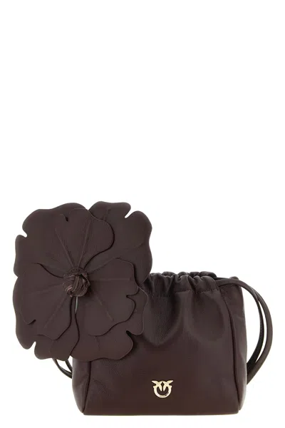 Pinko 'flower' Pouch In Brown