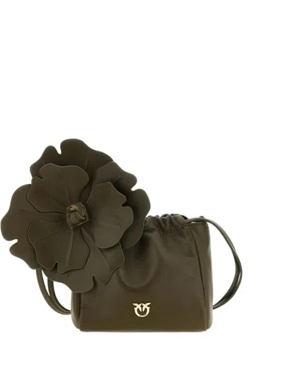 Pinko Flower Pouch In Green