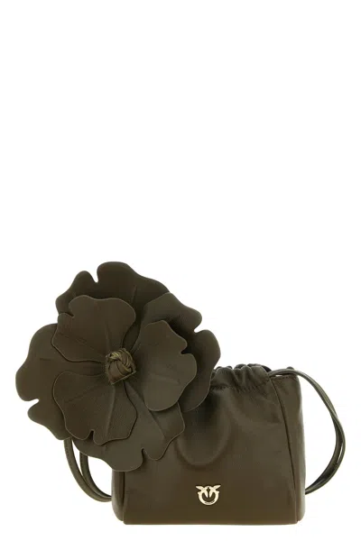 Pinko 'flower' Pouch In Green