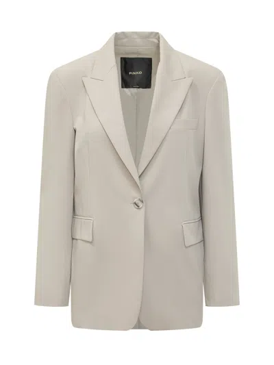Pinko Fluid Blazer Jacket In Grigio-colomba