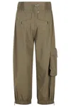 Pinko Fluid Cargo Pants With Relaxed Fit In Brown